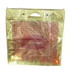 Eco friendly golden lamination non woven carry bag with metal handle