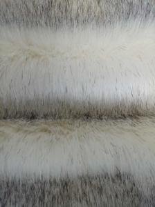 Quality White dyed black pointed Long Hair Fur Fabric 150cm or adjustable wholesale