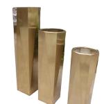 Luxury modern stainless steel planters and barrel mold flower pots