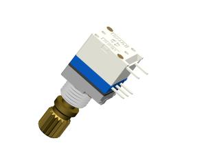 China 9mm Sealed Absolute Rotary Shaft Encoder Metal Shaft With Push Switch on sale