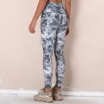 Digital print base fitness pants high waist hip lifting exercise tight yoga
