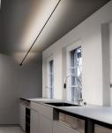 Suspended LED Skyline Linear Light Black White Wall Washer Stainless Steel 2835