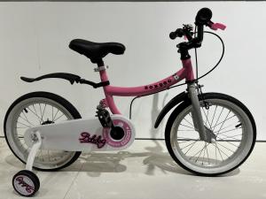 Quality Pink 1 Speed Hard Carbon Steel Frame Childrens Training Wheel Bikes For Little Girls wholesale