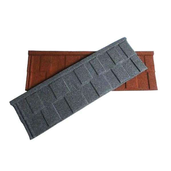 Shingle Roof Tiles 0.4mm AZ40 Tiger/Black/Black White Stone Coated Metal Tile 50