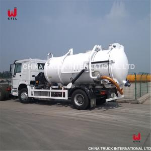 Quality HOWO Sewer Vacuum Truck 10 Cubic Meters Truck Mounted Jetter wholesale