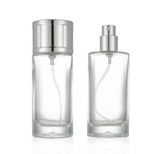 Quality 50ml Perfume Spray Pump Round Clear Glass Perfume Bottle wholesale
