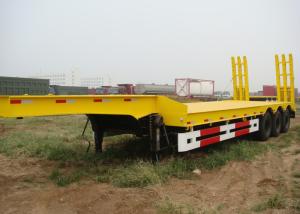 Quality 3 Axles Lowboy Gooseneck Trailer 60 Ton Capacity For Transport Heavy Equipment wholesale