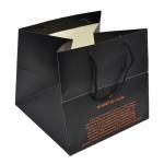 Black 150gsm Recycled Paper Gift Bags Hot Stamping Retail Use