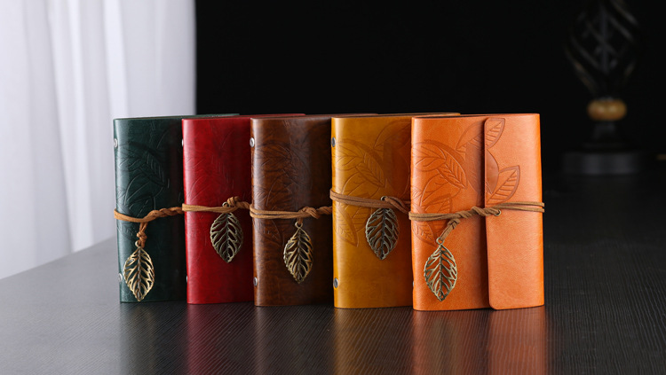 A6 Retro Notebook Diary Notepad Literature PU Leather for Traveler Journal Planners