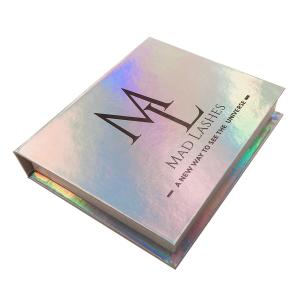 Quality OEM Collapsible Holographic Printed Rigid Box For False Eyelash wholesale