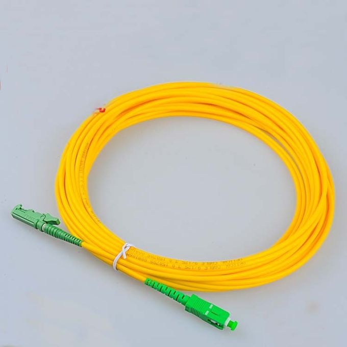 FTTH E2000 APC - SC / APC Fiber Optic Patch Cord , Single Mode Simplex Cable
