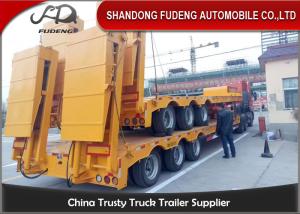 Quality 80 ton Gooseneck low loader Low Bed Tractor truck trailer sale Hydraulic ramp wholesale