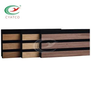 Quality Curved Groove Wooden Acoustic Wall Panels Customized Thickness wholesale