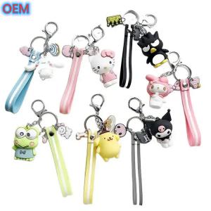 Quality OEM factory custom Cute Cartoon Keychain Customize 3d Plastic PVC Keychain wholesale
