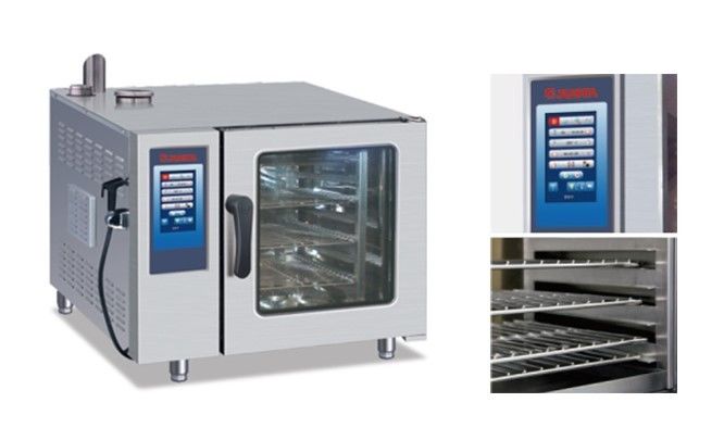 Multifunction Commercial Kitchen Cooking Equipment Computer - Controlled Touch Screen 6 Trays