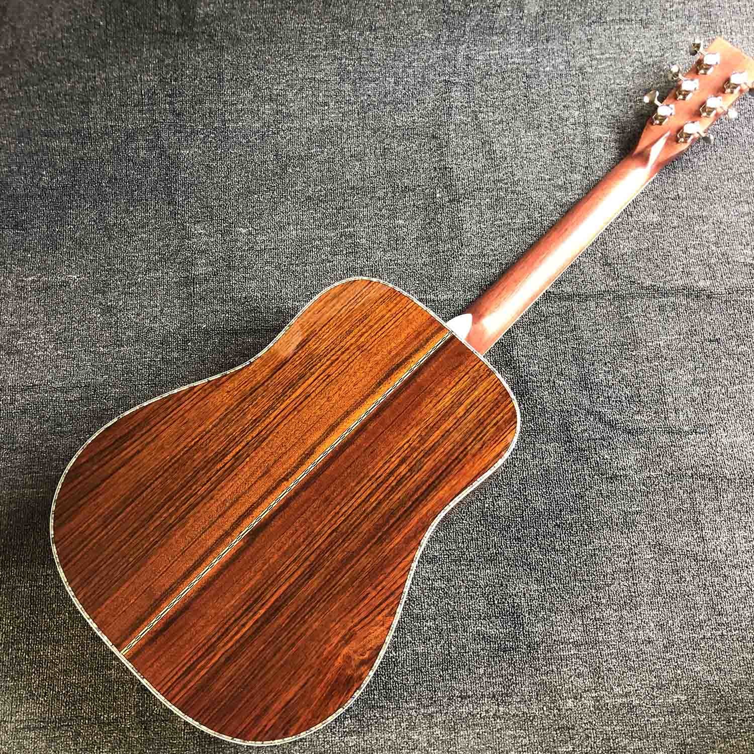 Custom AAAAA All Solid Wood Spruce 41 Inch Herringbone Binding Acoustic Guitar