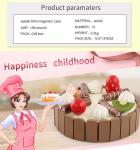 17PCS Simulation Wooden Mini Kitchen Set DIY Magnetic For Early Educational