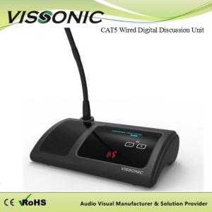 Quality Black Vissonic Conference Microphone Cat5 Wired Digital Discussion Interpretation Delegate Unit wholesale