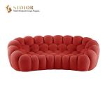Comfortable Fabric Upholstered Sofa Italian 2.4m Length Luxury Hotel Furniture