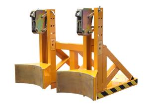 Quality DG1200A Fork mounted grip Grab attachments ouble drums Capacity 600Kg X2 wholesale