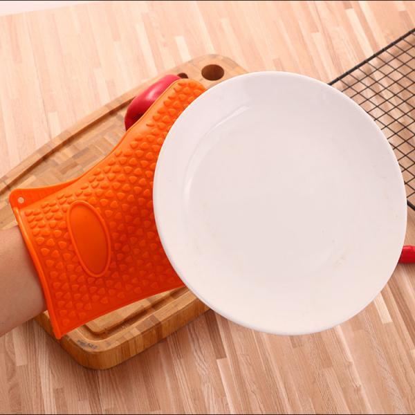 Best product long arm red double aqua cute dutch heat resistant oven mitt and