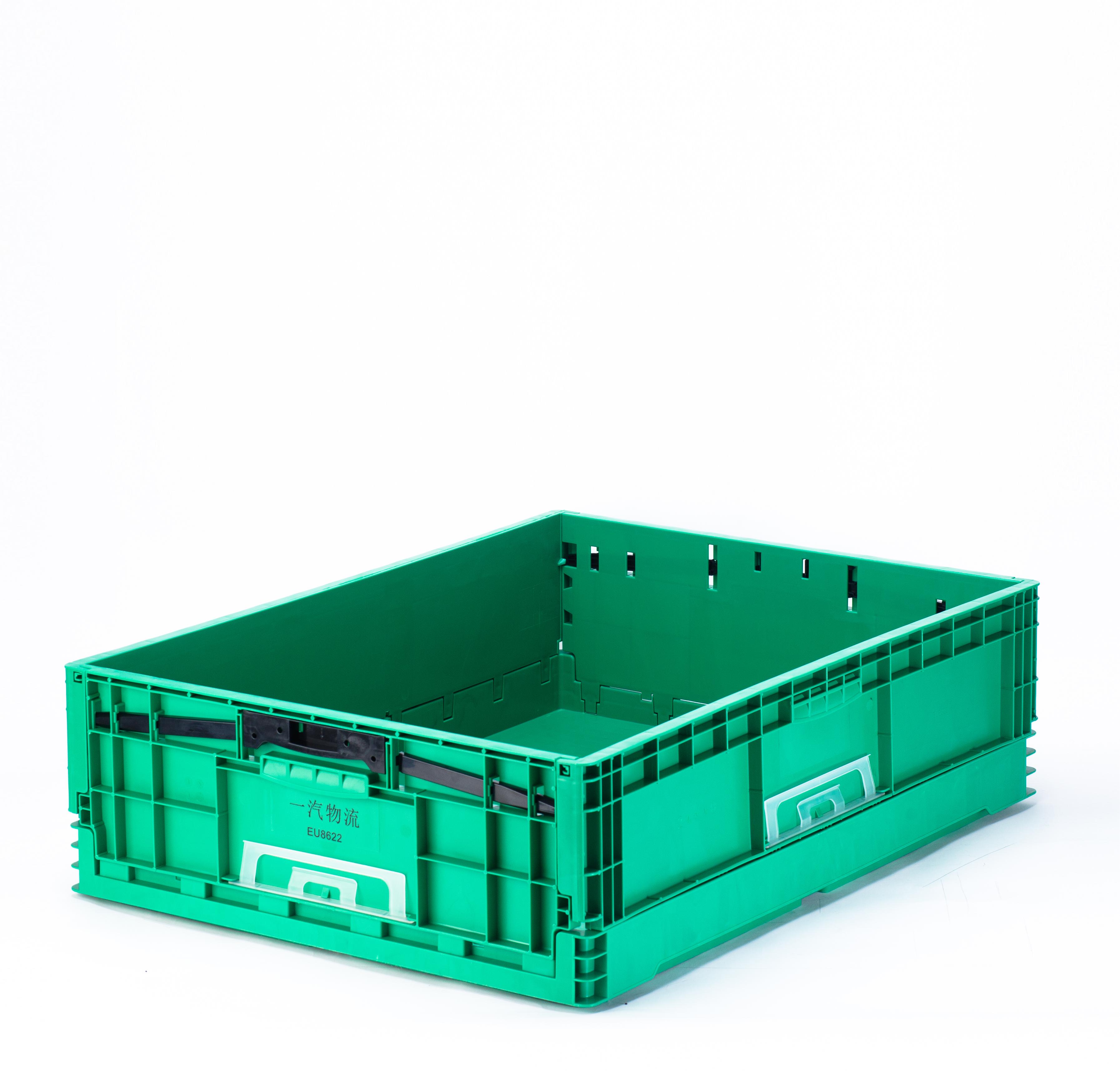 Customized Logo EU Plastic Storage Collapsible Turnover Crate for Moving and Storage