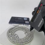 Hip Hop Moissanite Tennis Chain 925 Sterling Silver Moissanite Tennis Necklace