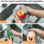 KILINE Multipurpose Kitchen Supplies Microfiber Wire Dishcloth Non Scratch Layer
