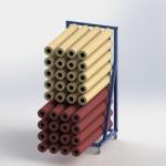 5FT Length Vinyl Rolling Industrial Display Stands , Heavy - Duty Display Stands