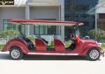 Graceful Design Classic Golf Cart 8 Seater Red Color With 30 Km/H Max Speed