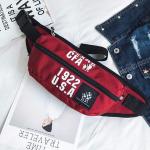Hip hop earth cool Fanny pack pure color retro cross body bag with character