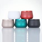 Anti Corrosion Metal Cosmetic Jar 4oz 8 Oz Candle Tins Emerald Packaging