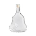 Collar Material Glass 500ml 1000ml Clear Tabular Glass Bottle for Vodka Brandy