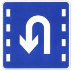Rectangle Single Lane Driving Direction Sign Blue Color Traffic Sign Sheet