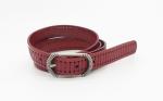 Genuine Leather Oval Buckle Belt , Womens Leather Dress Belts 2.2cm Width