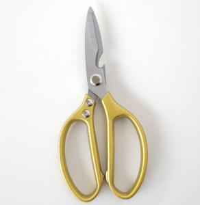 Quality New design strong kitchen scissors materail Aluminum alloy gold color wholesale