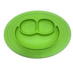 Octagonal Shape Silicone Placemat Plate Baby Spoons And Waterproof Bib