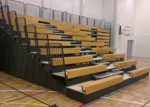 Quality Timber Bench Modular Grandstands With Non - Marking Polyurethane Face Wheels wholesale