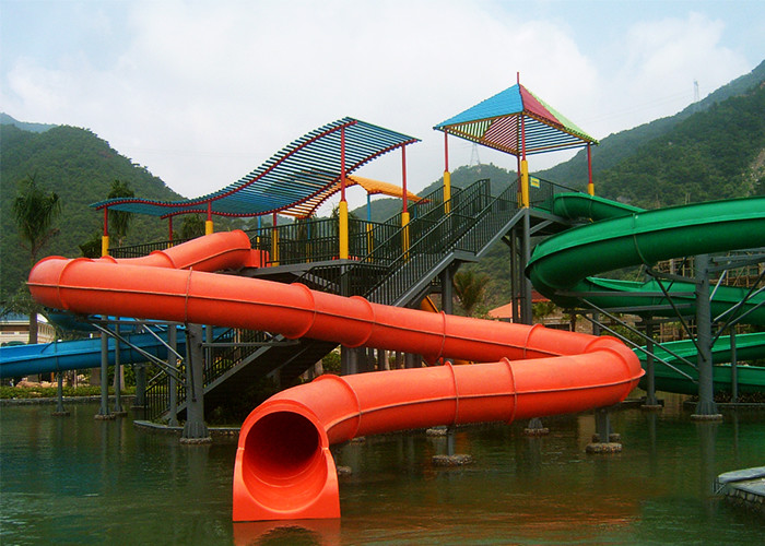 Commercial Family Water Slide Outdoor Fiberglass Slide Equipment