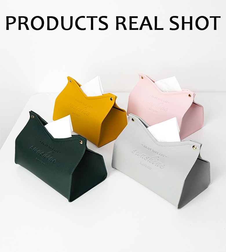 Rectangular Plastic Tissue Box Cover for Luxury Nordic Restaurant in Desktop Space