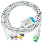 5Lead ECG Cable IEC Snap with Grey Color Compatible FIMED STAR 8000