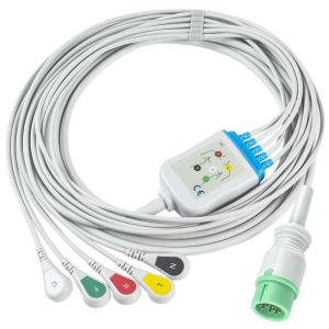 Quality Compatible ECG Cable 5 Leads For Medetec Cardiac Monitor ECG England IEC Snap wholesale
