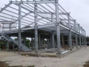 Quality Hot Dip Galvanized steel frame warehouse Q235 material Welding Connection wholesale