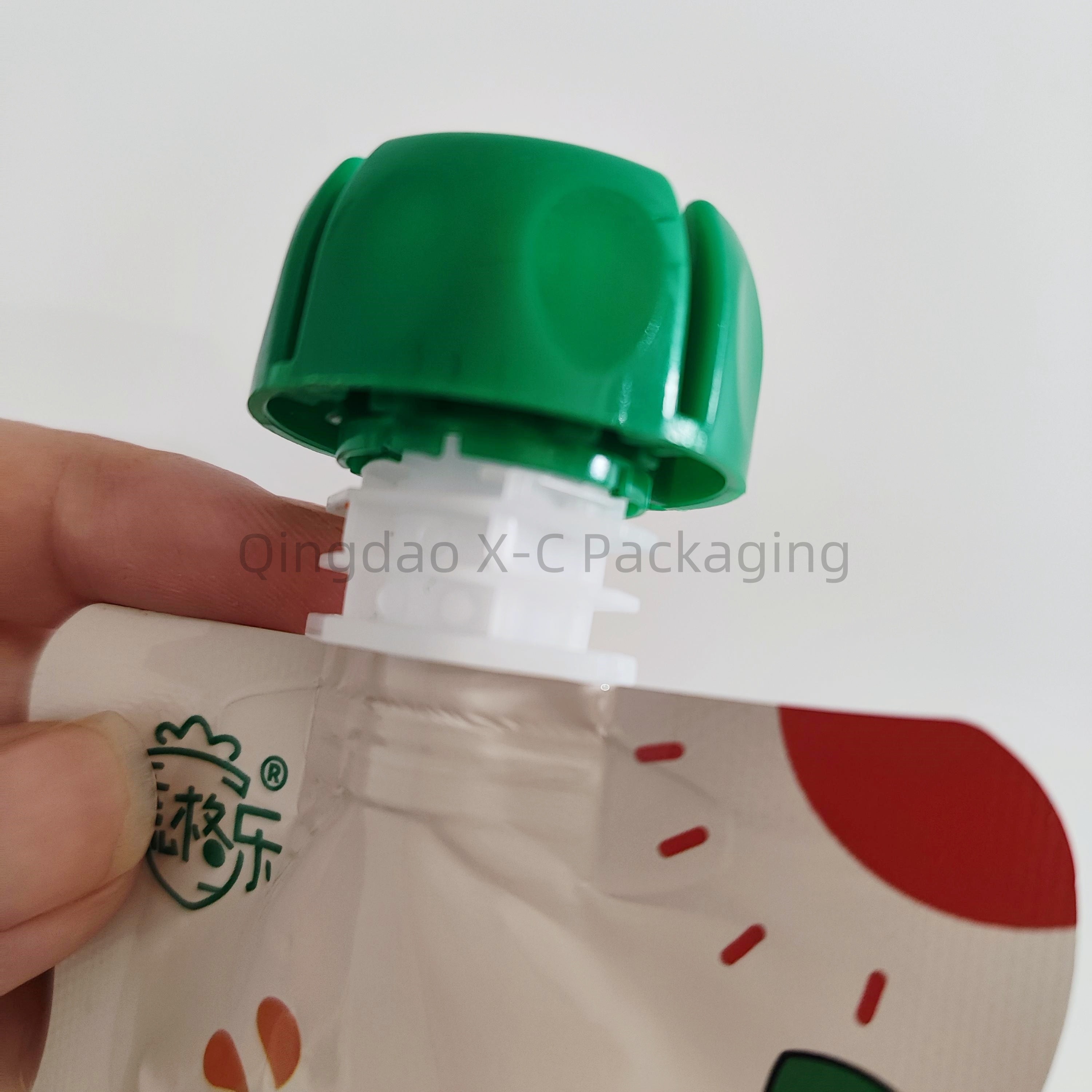 Food Packaging Spouted Liquid Stand Up Pouches Corner Spout Bag Eco Friendly