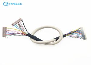 Quality 30 Awg Shielded Round Y Lvds Cable 30 Pin JAE FI-X30H To 2*Hirose DF14-20S-1.25C wholesale