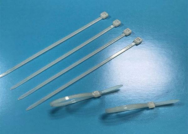 Outdoor 4 Inch Nylon Cable Ties Nylon PA66 Material Natural High Tensile