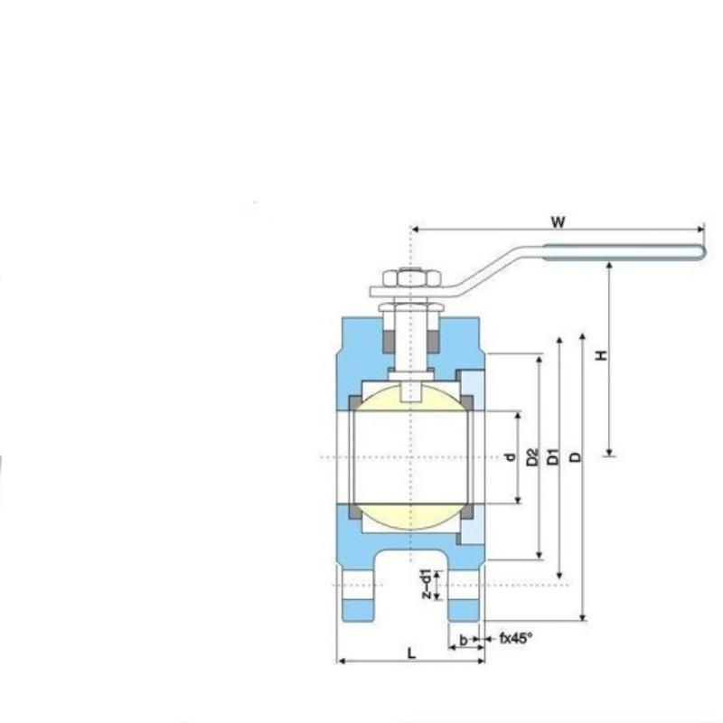 Casting 304/316 Stainless Steel Thin Pair Italy Type Wafer Ball Valve