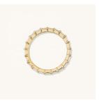 White CZ Ring 925 Sterling Silver Baguette Eternity Band Ring