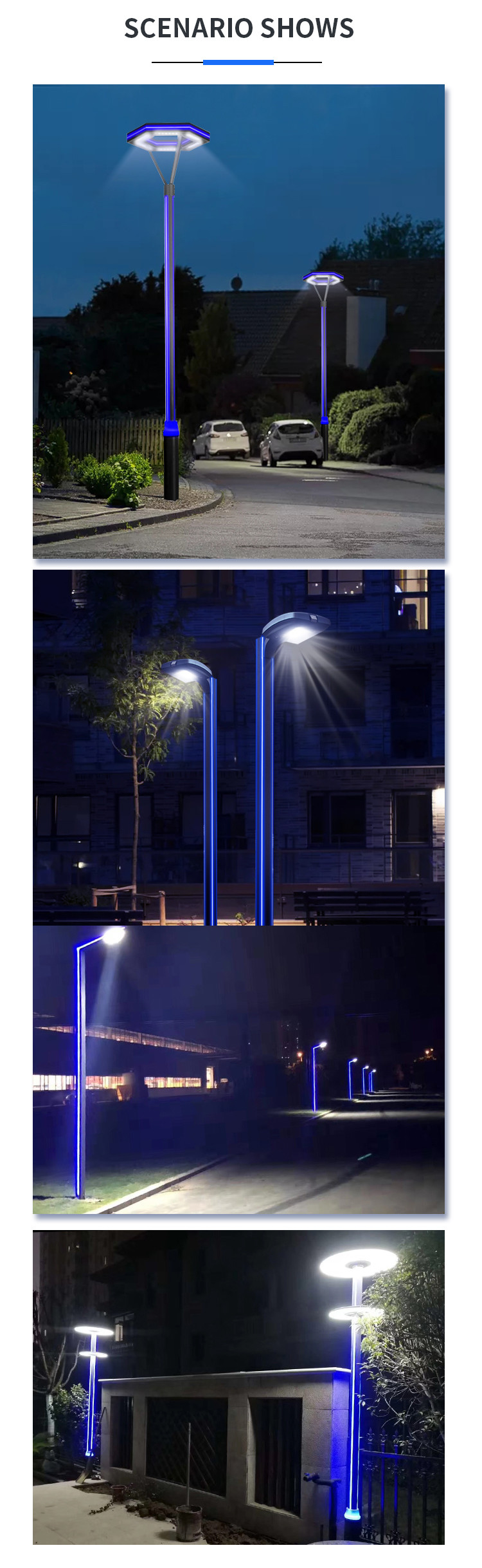 Outdoor Garden Landscape Lights Led Fixtures M14x240x500mm