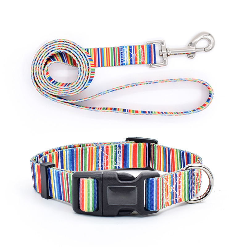 Customizable Adjustable Tactical Dog Collar and Leash Set Heavy Duty Canines